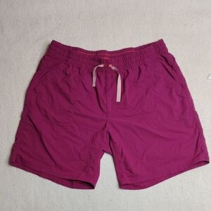 Orvis Swim Shorts Men's Size Large Magenta Drawstring Trunks Elastic Waistband